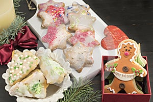 Star shaped Christmas cookies