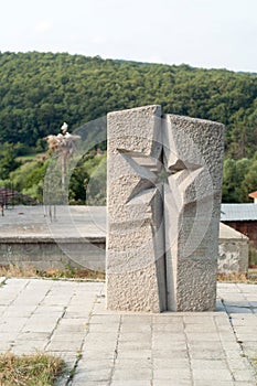 Star-shaped communist monument