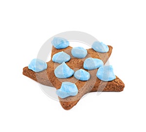 Star shaped cookie isolated