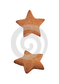 Star shaped cookie isolated