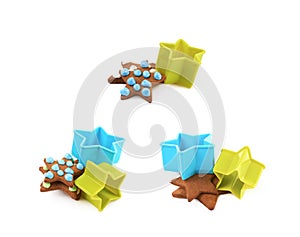 Star shaped cookie isolated