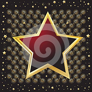 Star shaped emblem shield