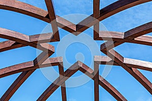 Star shaped wooden dome detail