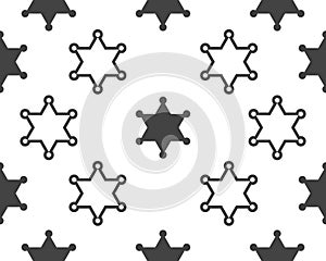 star sherif vector icon template