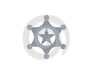 star sherif vector icon template