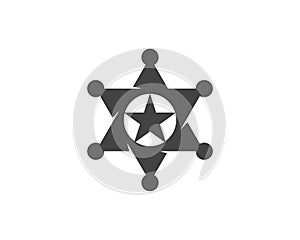 star sherif vector icon template