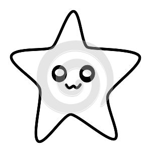 Star - A Slyly Cute Smiling Star Cartoon
