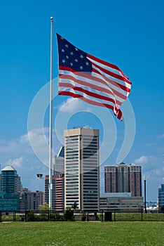 Star Spangled Banner Flag over Baltimore