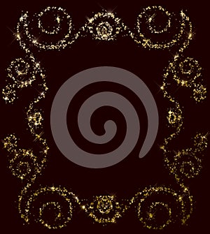 Star and spangles frame background