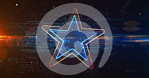 Star symbol abstract concept animation