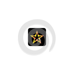 Star tech logo vector icon