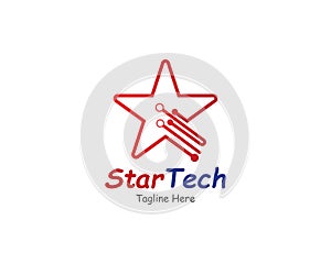 Star Technology logo symbol or icon template photo