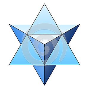 Star tetrahedron, Merkaba, in the Flower of Life