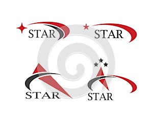 Star and A tetter Logo Template vector icon illustration