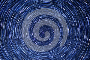 Star trail circle-space-night-blue
