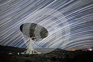 Star Trail Image at Night Long Exposure