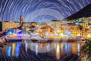 Star trail in Nervi - Italy Ge.