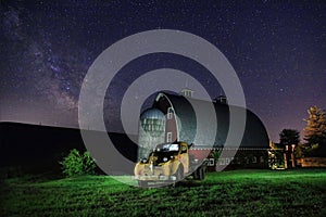 Star Trail Night Time Lapsed Exposure in Palouse Washington