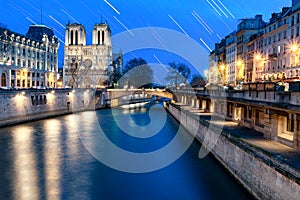 Star Trail at Notre Dame