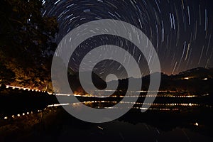 Star Trail Photography near Sattal Lake