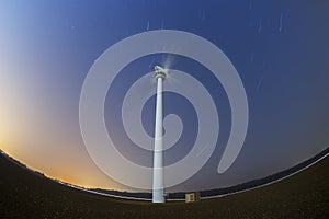 Star Trail and wind generator