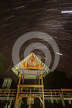 Star Trails in Mentawai beach photo