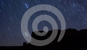 Star trails in Chaco Culture National Park