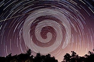 Star trails in Indiana