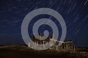 Star Trails Night Photography Abandoned Building