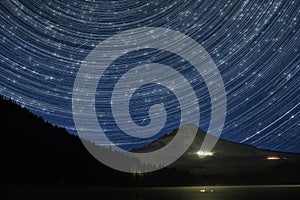 Star Trails Over Mount Hood