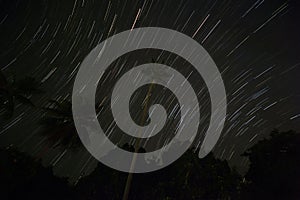 Star Trails at Tropical Island