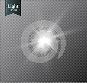 Star on a transparent background,light effect,vector illustration. burst with sparkles.