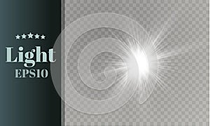 Star on a transparent background,light effect,vector illustration. burst with sparkles.