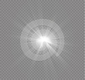 Star on a transparent background,light effect,vector illustration. burst with sparkles.