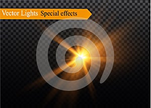 Star on a transparent background,light effect,vector illustration. burst with sparkles.