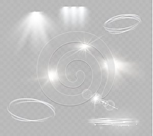 Star on a transparent background,light effect,vector illustration. burst with sparkles.