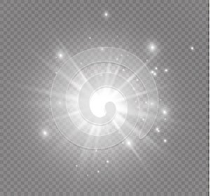 Star on a transparent background,light effect,vector illustration. burst with sparkles.