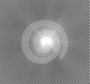 Star on a transparent background,light effect,vector illustration. burst with sparkles.