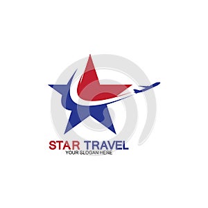 Star travel logo design. Travel agency logo design. Amazing destinations creative symbol concept