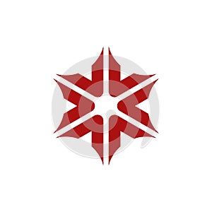 Star V Letter Logo Template Illustration Design. Vector EPS 10