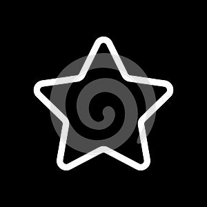 Star vector icon. Black and white favorite sign illustration. Outline linear icon.