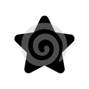 Star vector icon. Black and white favorite sign illustration. Solid linear icon.