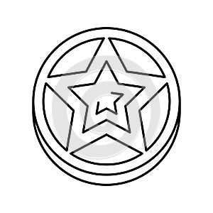 star video game reward line icon vector illustration