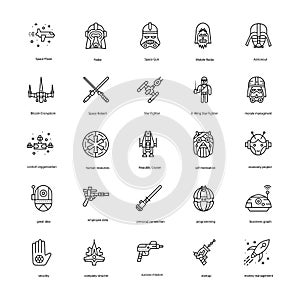 Star War Line Icons Set