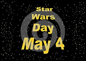 Star Wars Day sign vector