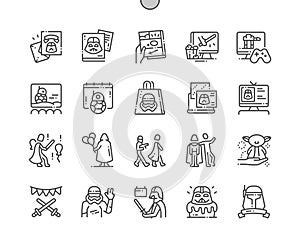 Star Wars Day Well-crafted Pixel Perfect Vector Thin Line Icons