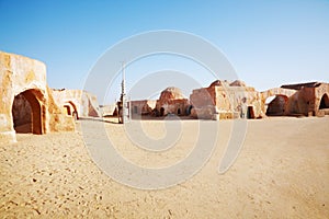 Star wars decoration in Sahara desert photo
