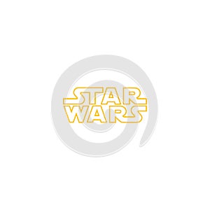 Star wars logo white background editorial illustrative
