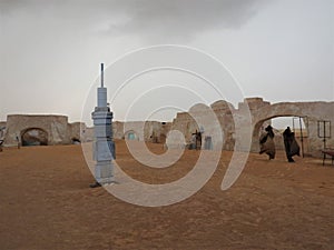 Star wars scenery in Sahara desert, Mos Espa, Tatooine photo