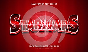 Star wars Vector text effect